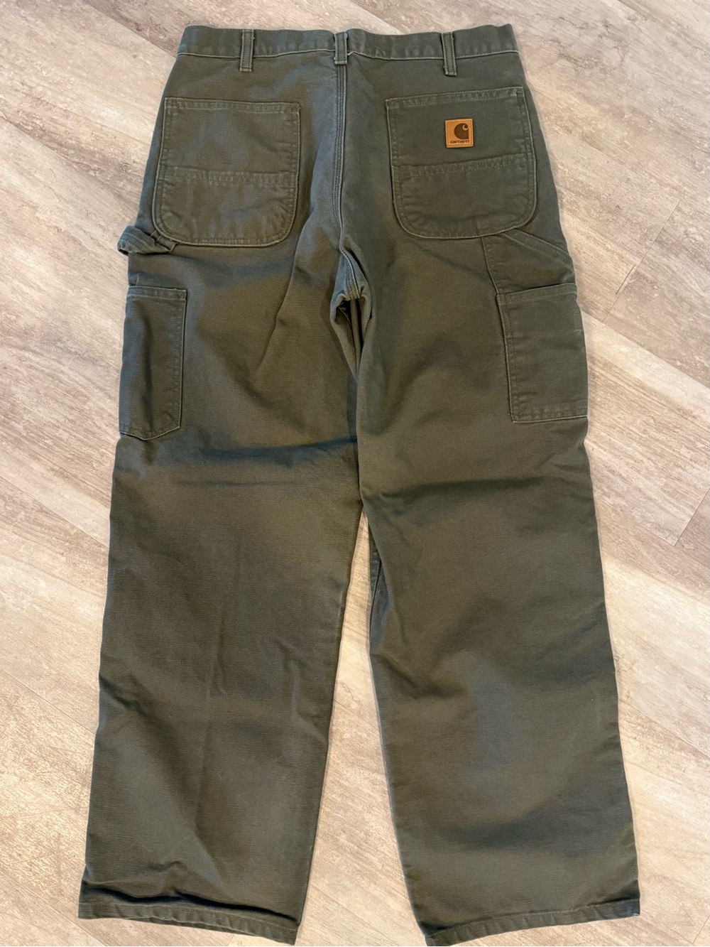 Carhartt B11 Moss Green Loose Fit Duck Utility Work Pants 34x30 - Picture 3 of 4